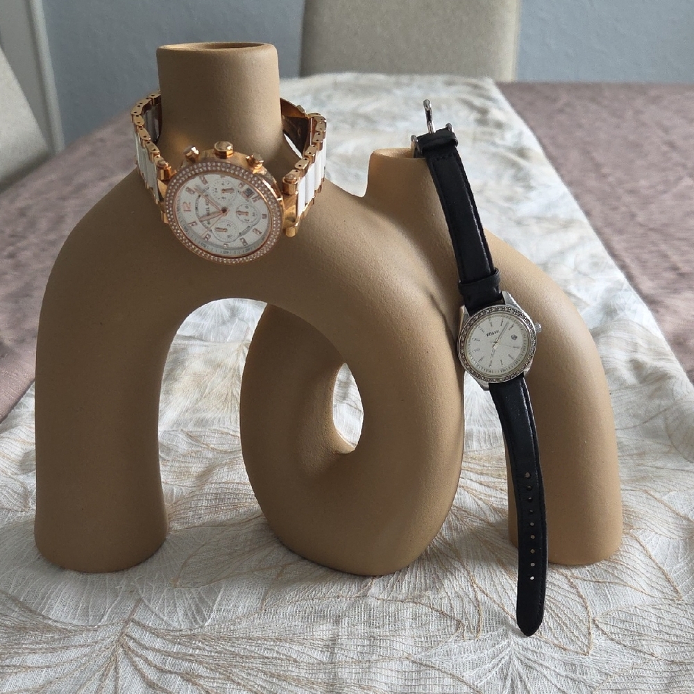 Elegant Gold and Silver Women's Watch Set